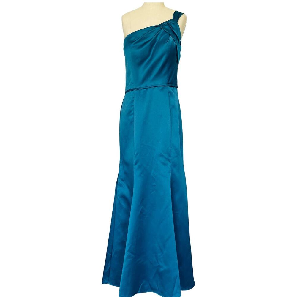 Morilee Madeline Gardner Emerald Green Formal One Shoulder Dress